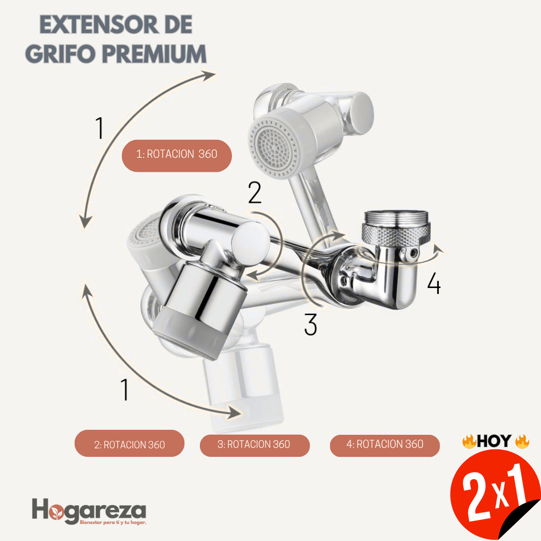Extensor de Grifo 1080° 🔥Hoy 2X1🔥