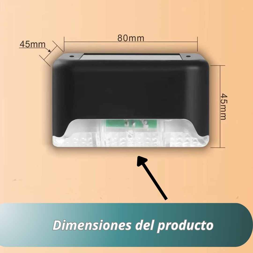 Kit x4 Luces LED Automaticas Solares