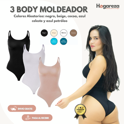 Combo 3 Body Moldeador+ Short Levanta Gluteos.