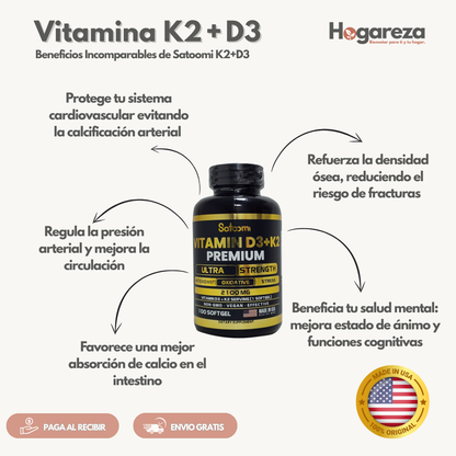 Vitamina K2+D3 x 100 soft. Satoomi