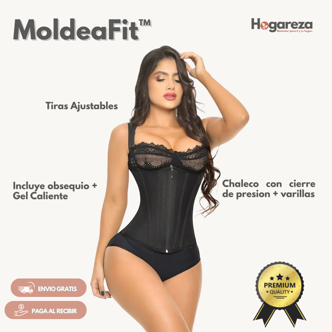 MoldeaFit™ | Chaleco Powernet 13 Varillas + Gel Tonificante GRATIS