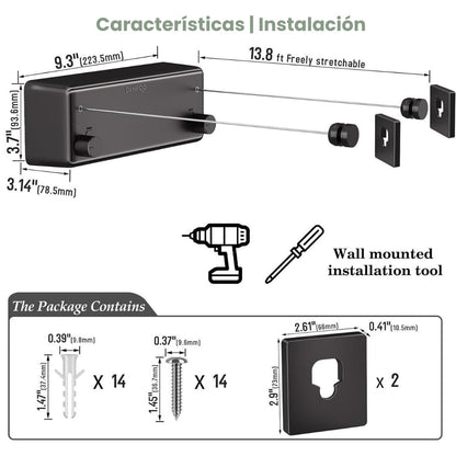 Tendedero AeroDry Retráctil™: seca tu ropa sin ocupar espacio