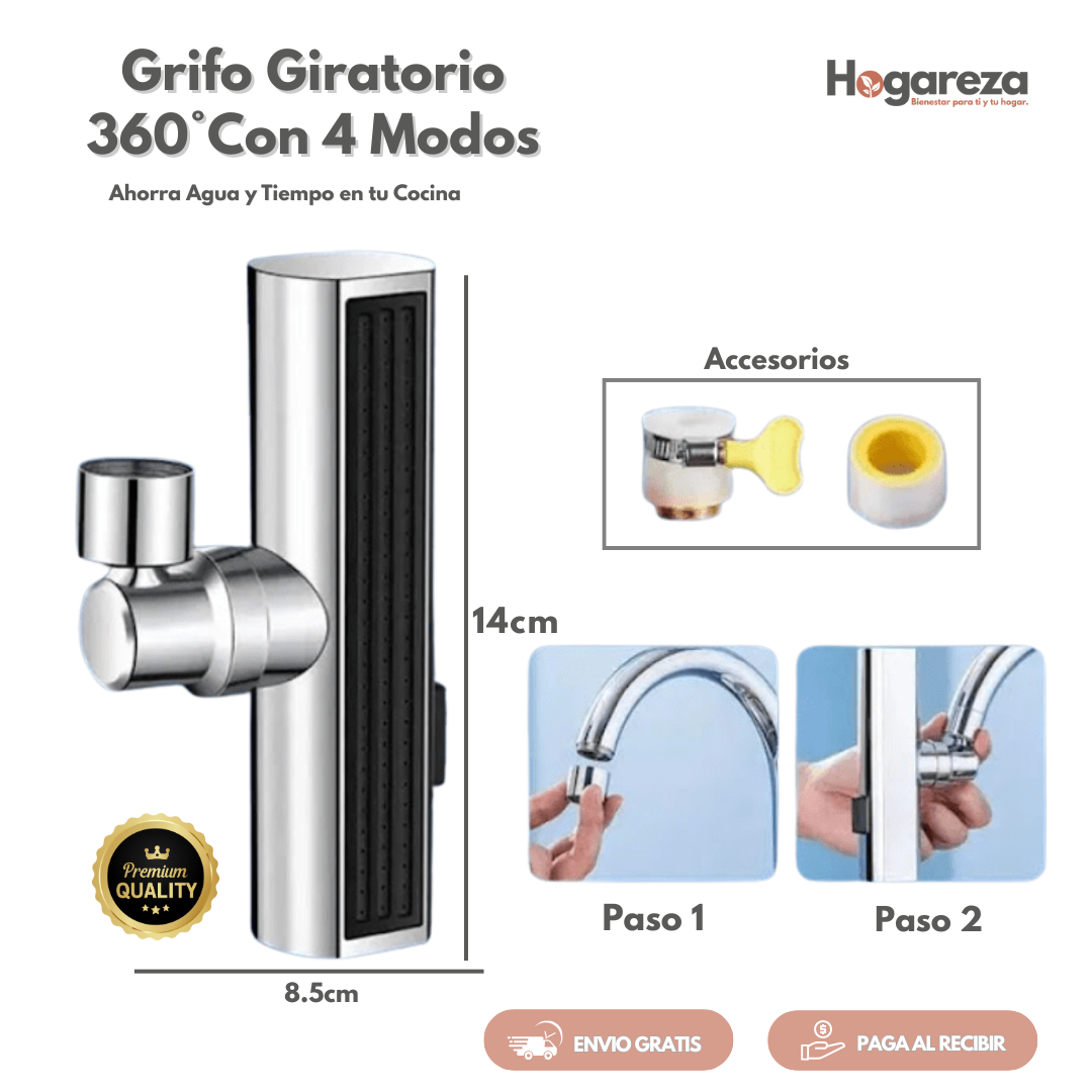 Grifo Giratorio 360° con 4 Modos (Original)